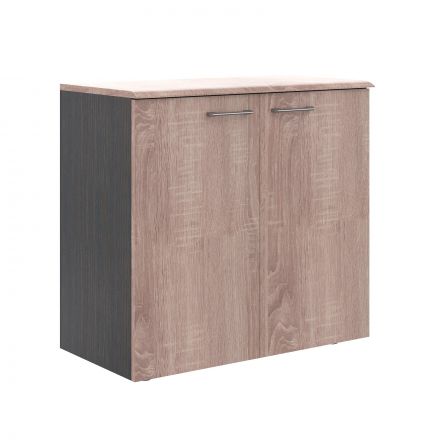 Шкаф с глухими малыми дверьми и топом WLC 85.1 Дуб Сонома/Легно темный 856х432х814 WAVE Шкаф с глухими малыми дверьми и топом WLC 85.1 Дуб Сонома/Легно темный 856х432х814 WAVE