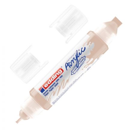 Маркер акриловый двусторонний 3D Edding 5400/255. Телесный/Warm beige Маркер акриловый двусторонний 3D Edding 5400/255. Телесный/Warm beige