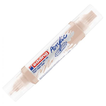 Маркер акриловый двусторонний 3D Edding 5400/255. Телесный/Warm beige Маркер акриловый двусторонний 3D Edding 5400/255. Телесный/Warm beige