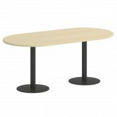 Home Office Стол овальный VR.SP-5-180.1 Клён/Антрацит металл 1800*900*750