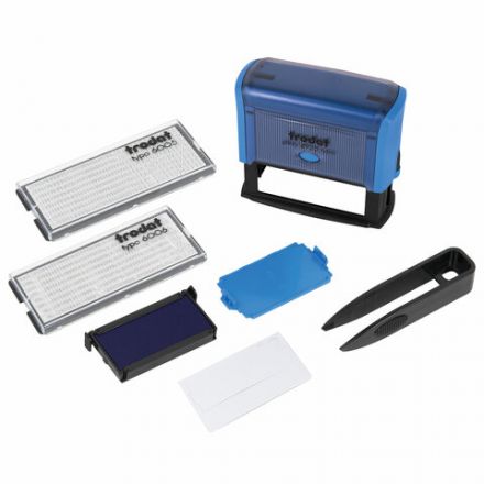 Штамп самонаборный 5-стр, оттиск 82х25 мм, синий, TRODAT 4925, корпус СИНИЙ, КАССЫ В КОМПЛЕКТЕ, 53404
