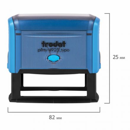 Штамп самонаборный 5-стр, оттиск 82х25 мм, синий, TRODAT 4925, корпус СИНИЙ, КАССЫ В КОМПЛЕКТЕ, 53404