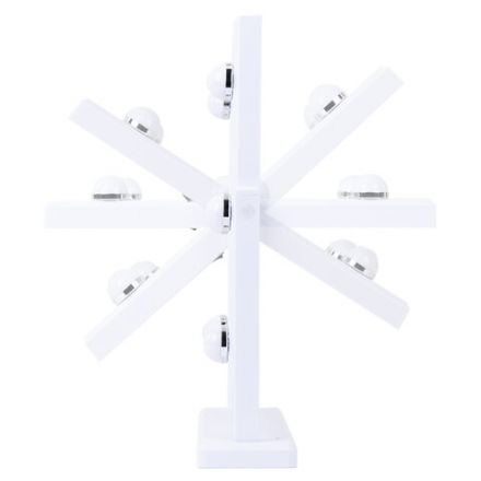 Зеркало для макияжа гримерное, 6 LED-ламп, 3 режима свечения, размер 21х29 см, работа от USB или 4хAA, цвет белый, WBZ (ВБЗ), 609334