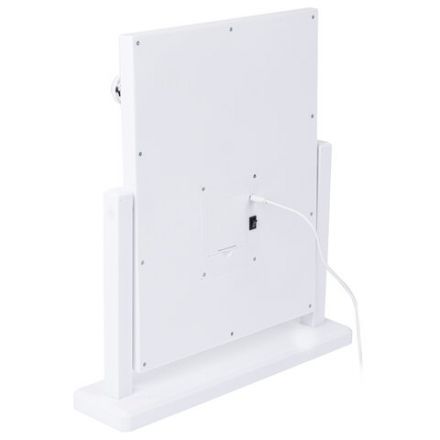 Зеркало для макияжа гримерное, 6 LED-ламп, 3 режима свечения, размер 21х29 см, работа от USB или 4хAA, цвет белый, WBZ (ВБЗ), 609334