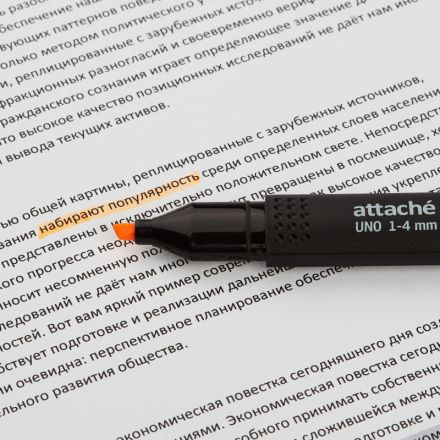 Маркер текстовыделитель Attache Economy Uno 1-4мм оранжевый Маркер текстовыделитель Attache Economy Uno 1-4мм оранжевый