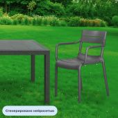 Кресло LO_обеденное DOBRIN TIM ARM LMZL-PP903_P_GR-04 темно-серый