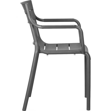 Кресло LO_обеденное DOBRIN TIM ARM LMZL-PP903_P_GR-04 темно-серый