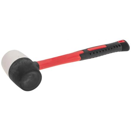 Киянка резиновая 450 г, черно-бел резина, фиберглас. рук. KRANZ KR-12-8153