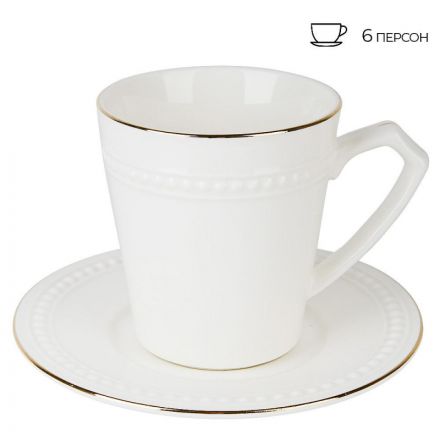 Набор чайный 12пр. Prime (6 персон) v=340мл (подарочная уп.), 0380059