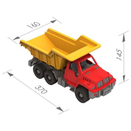 Машина игрушечная ГРУЗОВИК большая "Строитель", пластиковая, 37x16x14,5 см, НОРДПЛАСТ, 147 Машина игрушечная ГРУЗОВИК большая "Строитель", пластиковая, 37x16x14,5 см, НОРДПЛАСТ, 147