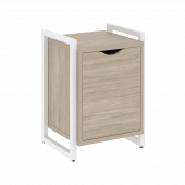 Loft Тумба на регулируемых опорах с распашным фасадом VR.L-T2.O Дуб аттик/Белый металл 500*460*719