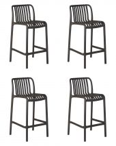 Набор 4 шт Стул полубарный DOBRIN CHLOE, темно-серый