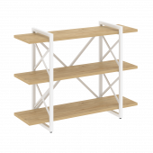 Loft Стеллаж на регулируемых опорах-3 полки VR.L-MST.O-3.8V Тиквуд светлый/Белый металл 1200*400*910