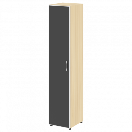 Yalta Шкаф узкий LT.SU-1.10 R (L) black Акация/Стекло black 400*450*1987