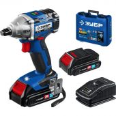Гайковерт аккумуляторный аккум. бесщет. ЗУБР 20В, 2АКБ (2.0Ач) (GB-250-22)