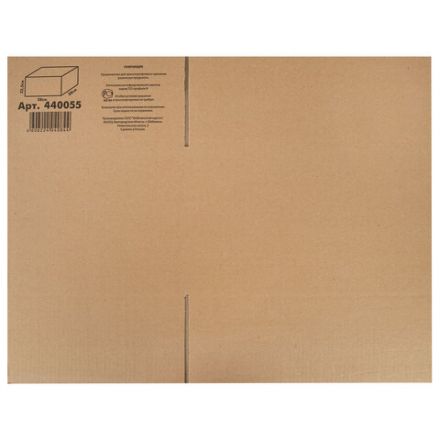 Гофрокороб, длина 380 мм х ширина 280 мм х высота 225 мм, марка Т22, профиль В, FEFCO 0201 / ГОСТ, исполнение А, 440055 Гофрокороб, длина 380 мм х ширина 280 мм х высота 225 мм, марка Т22, профиль В, FEFCO 0201 / ГОСТ, исполнение А, 440055