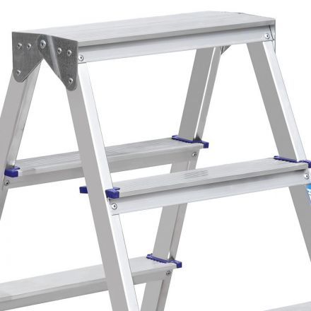 Стремянка Алюмет двухсторонняя алюминиевая 4 ст. AD7204