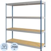 Стеллаж металлический 0MX_SB 200x183x51/ 4 полки