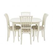 Набор мебели для кухни Leset Аризона 1Р + Остин, Слоновая кость, Шенилл 017А, Ткань Шенилл