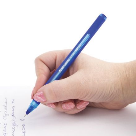 Ручка шариковая масляная BRAUBERG "Extra Glide Soft Blue", СИНЯЯ, узел 0,7 мм, линия письма 0,35 мм, 142926