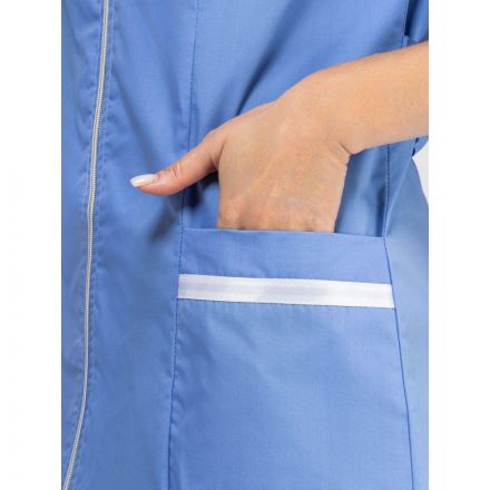 Халат для медицинского персонала м09-ХЛ серо-голуб (р.48-50) 170-176