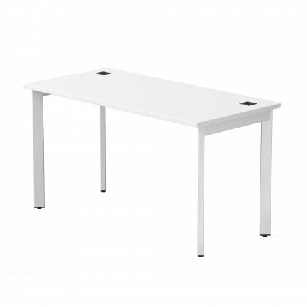 Стол прямой Everprof EVO на металлокаркасе 1380х670х755 мм опоры 45гр Белый/Белый