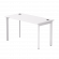 Стол прямой Everprof EVO на металлокаркасе 1380х670х755 мм опоры 45гр Белый/Белый