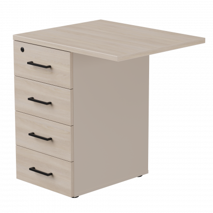 Тумба приставная Everprof EVO с топом 710х600x755 Кашемир/Дуб Соната