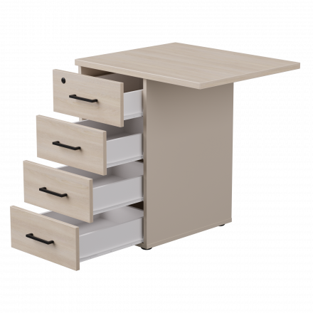 Тумба приставная Everprof EVO с топом 710х600x755 Кашемир/Дуб Соната