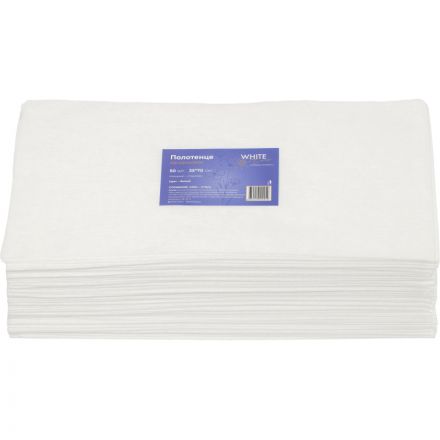 Салфетка спанлейс 35x70 см, белый, пл.50, 50шт/уп, 10253