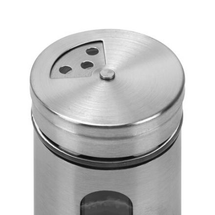 Набор для специй 2х100 мл, ULTRA, подставка + солонка + перечница, 3 типа отверстий, WEGLA (ВЕГЛА), 700235