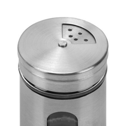 Набор для специй 2х100 мл, ULTRA, подставка + солонка + перечница, 3 типа отверстий, WEGLA (ВЕГЛА), 700235