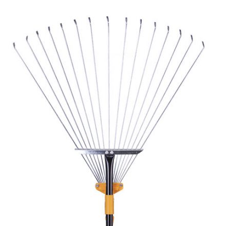 Грабли веерные 15 зубьев раздвижные, захват 20-60 см, ОБЩАЯ ДЛИНА 120-150 см, RABBITEX (РАББИТЕКС) "LONG HANDLE", 700495