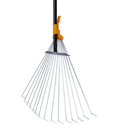 Грабли веерные 15 зубьев раздвижные, захват 20-60 см, ОБЩАЯ ДЛИНА 120-150 см, RABBITEX (РАББИТЕКС) "LONG HANDLE", 700495