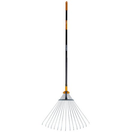 Грабли веерные 15 зубьев раздвижные, захват 20-60 см, ОБЩАЯ ДЛИНА 120-150 см, RABBITEX (РАББИТЕКС) "LONG HANDLE", 700495