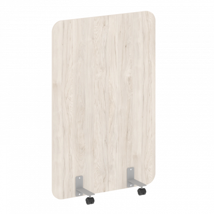 R-line Перегородка на металлических опорах, на роликах DP.R-100-150 Денвер светлый/Серый металл 1000*18*1500