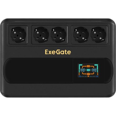 ИБП ExeGate NEO Smart BU-1000,лин.инт,1000ВА/600Вт AVR, 5xEURO(EX295686RUS)