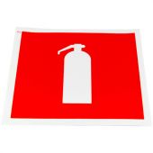 Знак пожарной безопасности "Огнетушитель", КОМПЛЕКТ 10 штук, 100х100 мм, пленка, F04
