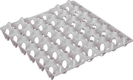 Прокладка 300х300х45  для ящика белая 30 ячеек