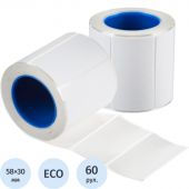Термоэтикетки ЭКО 58x30, 500 шт/рул, пэт подложка, вт.40, 60 рул/уп Термоэтикетки ЭКО 58x30, 500 шт/рул, пэт подложка, вт.40, 60 рул/уп
