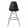 Стул барный Cindy Bar Chair (mod. 80-1) дерево бук/металл/пластик, 50 х 51 х 109 см, Black (Черный) 3010/ натуральный