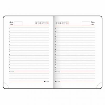 Ежедневник недатированный А5 (138х213 мм), BRAUBERG VISTA, под кожу, гибкий, 136 л., "Sunset at sea", 112041