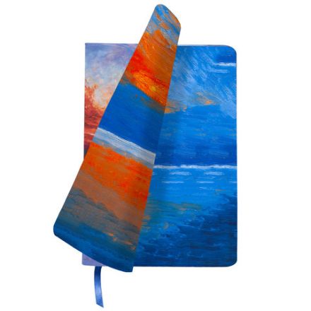 Ежедневник недатированный А5 (138х213 мм), BRAUBERG VISTA, под кожу, гибкий, 136 л., "Sunset at sea", 112041