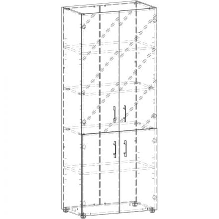 Шкаф YALTA со стекл. LT-ST 1.2 вяз благородный В2012