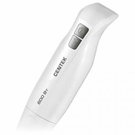 Блендер погружной CENTEK CT-1341, 600 Вт, 2 скорости, 1 насадка, белый, CT-1341 White