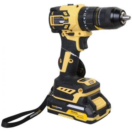Дрель акк б/щ удар Hanskonner PLAT,18В,1BatterySyst,65Нм,SAMSUNG HCD2065PRO