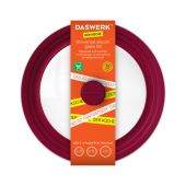 Крышка для любой сковороды и кастрюли универсальная 3 размера (24-26-28 см) бордовая, DASWERK (ДАСВЕРК), 607590