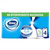Полотенца бумажные Zewa 2-слойные белые 4 рулона по 14 метров Полотенца бумажные Zewa 2-слойные белые 4 рулона по 14 метров