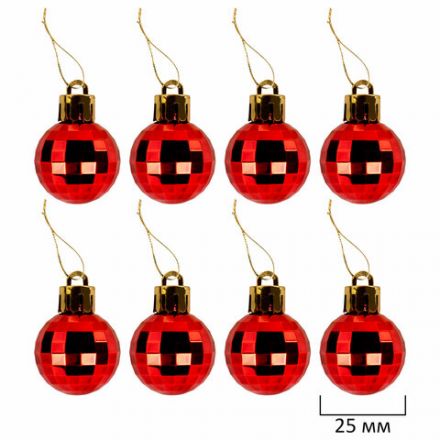 Шары ёлочные НАБОР 132 предмета "Red&Green", красный/зеленый/белый, пластик, ЗОЛОТАЯ СКАЗКА, 592180