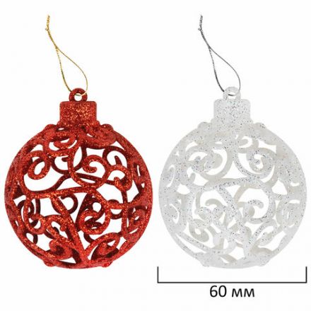 Шары ёлочные НАБОР 132 предмета "Red&Green", красный/зеленый/белый, пластик, ЗОЛОТАЯ СКАЗКА, 592180